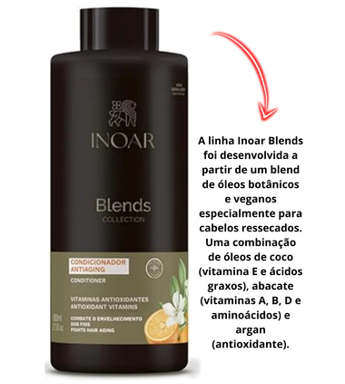 CONDICIONADOR INOAR BLENDS RICO EM VITAMINA C 800ML.