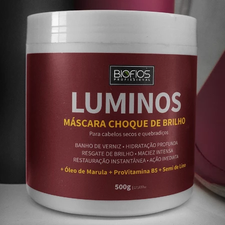 Banho De Verniz Choque Brilho Extremo Hidratação Profunda 500g Biofios Profissional