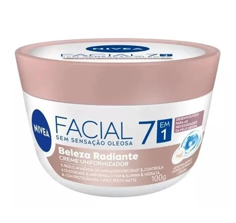 NIVEA Hidratante Facial Beleza Radiante 7 em 1 100g