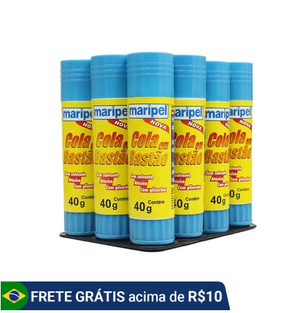 PACOTE COLA BASTAO MARIPELL 8, 20 E 40G.