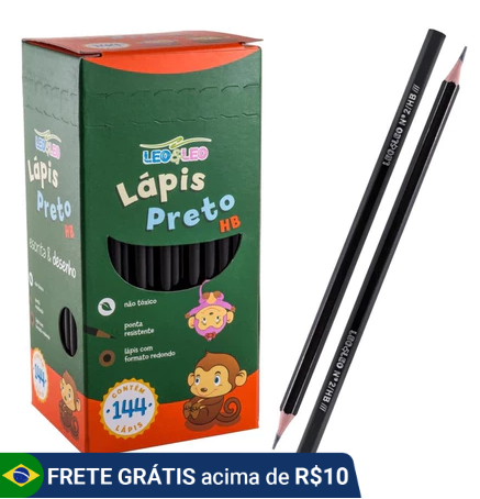 Kit 06,12,24,48 Lápis Preto HB N°2 de Escrever Sextavado Escolar Desenho Ponta Resistente