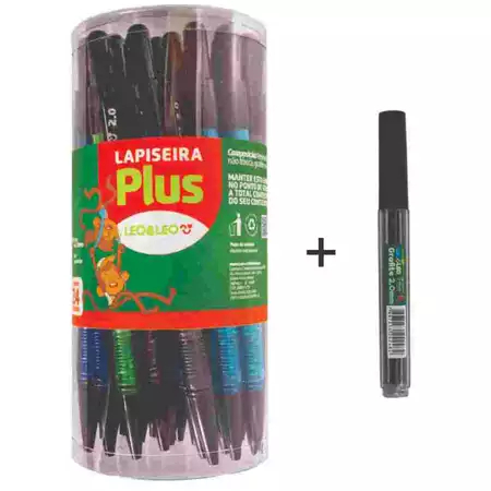 Lapiseira Plus 2.0mm Pote Com 24 Unidades + Tubo com Mina Leoeleo, Material Escolar, Escritório