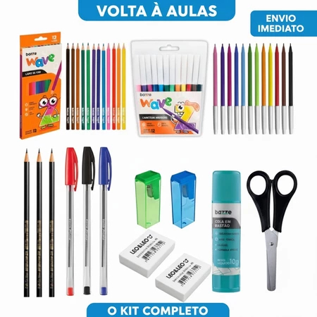Kit De Material Escolar Completo para Ensino Fundamental e Ensino Médio Volta as Aulas Para Todas As Idades