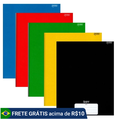 Caderno Brochura 80 Fls Pautado Capa Dura - Stiff