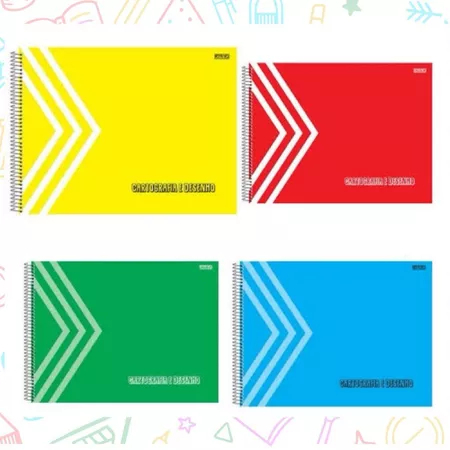 Caderno Espiral de Cartografia e Desenho 60 folhas KBom São Domingos