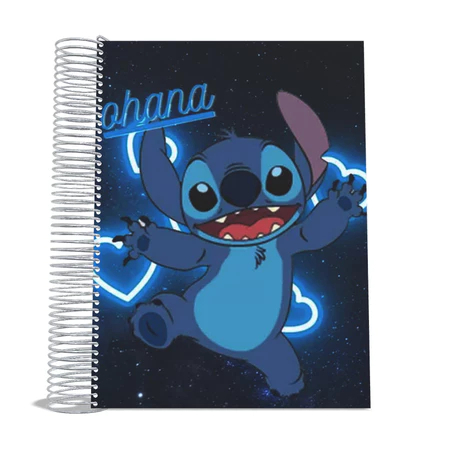 Caderno Lilo e Stitch universitário Capa Dura 10 matérias