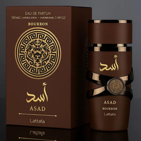 Perfume árabe masculino asad bourbon 100 ml amadeirado cítrico